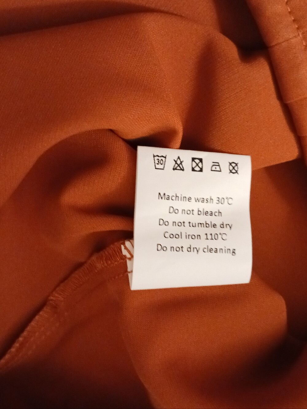 Agnes Orinda NWT Long Sleeve Blouse Women's Size 2X Rust Orange Neutral Fall - Picture 7 of 8